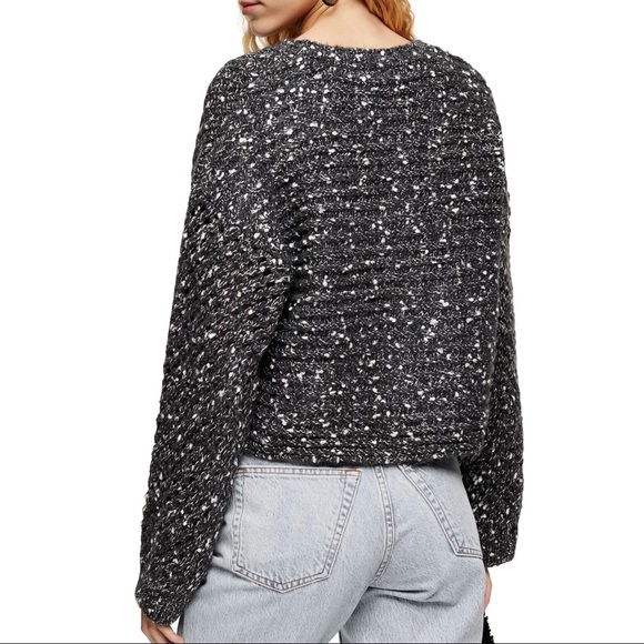 NEW TOPSHOP GREY CROPPED SWEATER - Picture 6 of 9